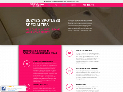 suzyesspotlessspecialties.com snapshot