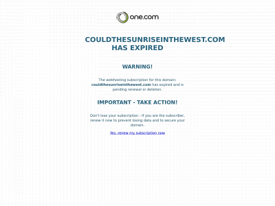 couldthesunriseinthewest.com snapshot