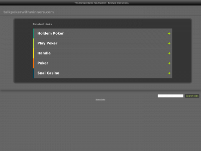 talkpokerwithwinners.com snapshot