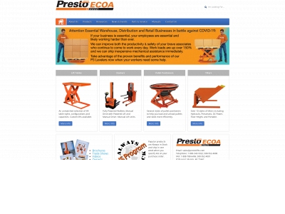 prestolifts.com snapshot