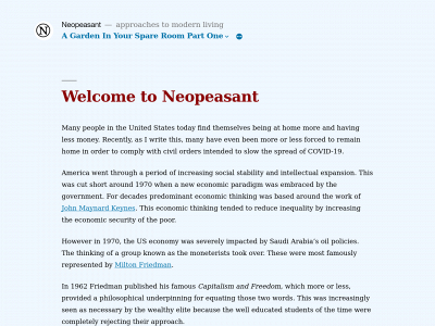neopeasant.com snapshot