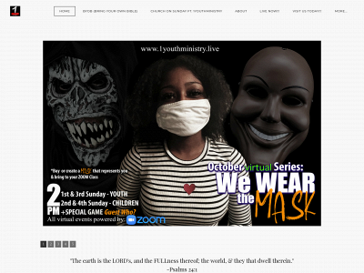 www.1youthministry.live snapshot