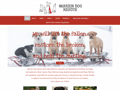 warriordogrescue.com snapshot