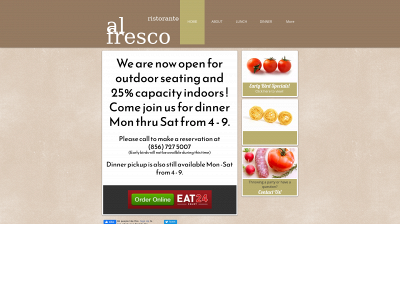 www.ristorantealfresco.com snapshot