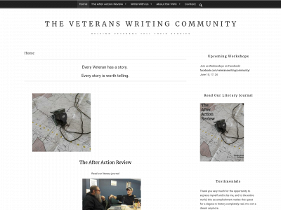 www.veteranswritingcommunity.com snapshot