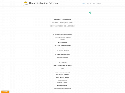 uniquedestinations.org snapshot