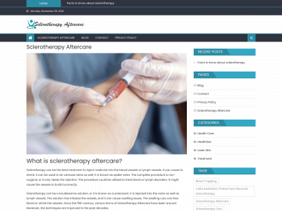 sclerotherapyaftercare.com snapshot