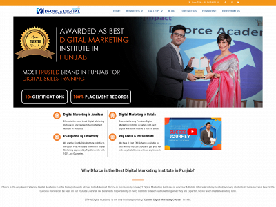 dforceacademy.com snapshot