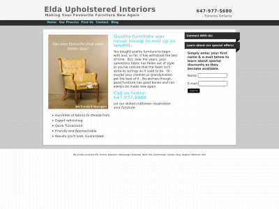 eldaupholsteredinteriors.com snapshot