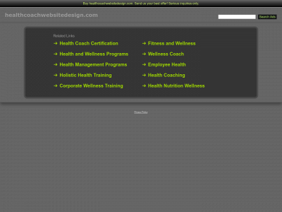 healthcoachwebsitedesign.com snapshot