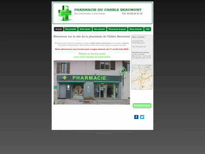 pharmacie-du-chable.fr snapshot