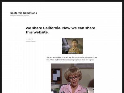 californiaconditions.com snapshot