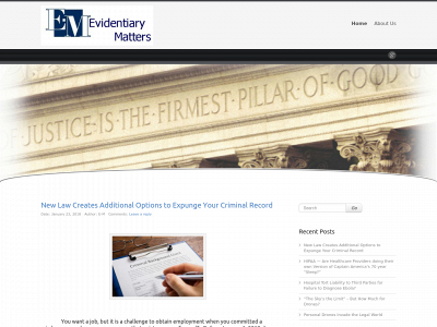 evidentiarymatters.com snapshot