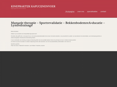 kinepraktijkkapucijnenvoer.be snapshot