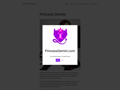 princessgemini.com snapshot
