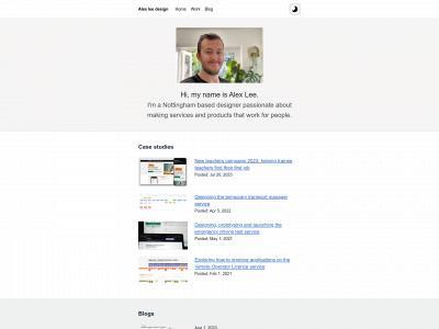 alexleedesign.co.uk snapshot