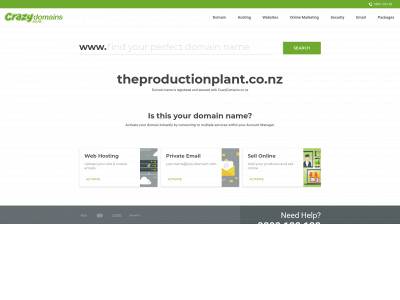 theproductionplant.co.nz snapshot