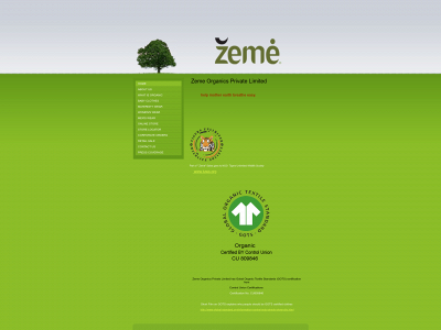 zemeorganics.com snapshot