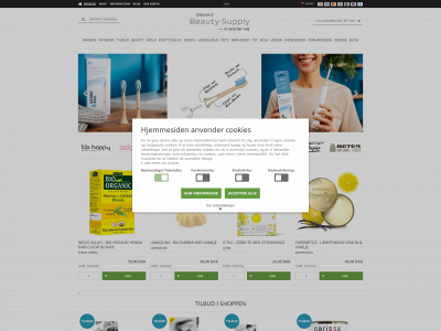 organicbeautysupply.dk snapshot