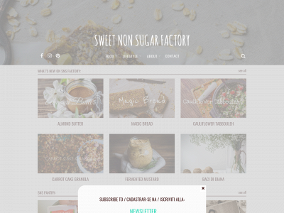 sweetnonsugarfactory.com snapshot