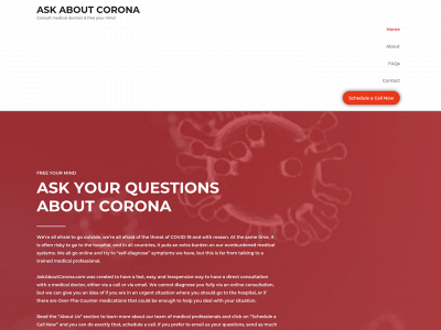 askaboutcorona.com snapshot