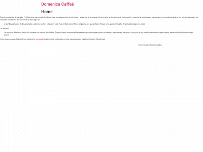 domenicacaffee.com snapshot