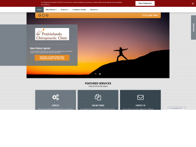prairielandschiropractic.com snapshot