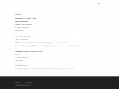 juliaineswolf.com snapshot