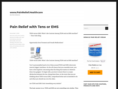 painrelief.blog snapshot