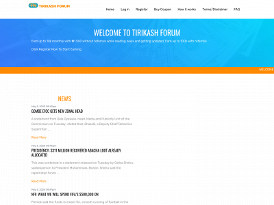 tirikash.com snapshot