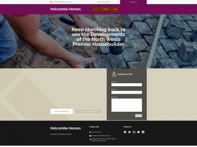 holcombehomes.co.uk snapshot