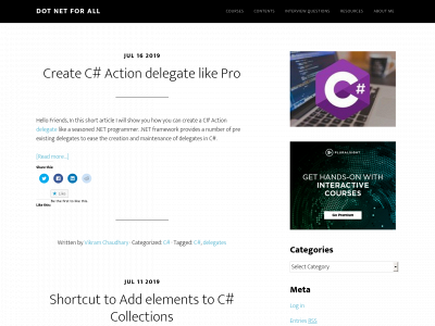 dotnetforall.com snapshot