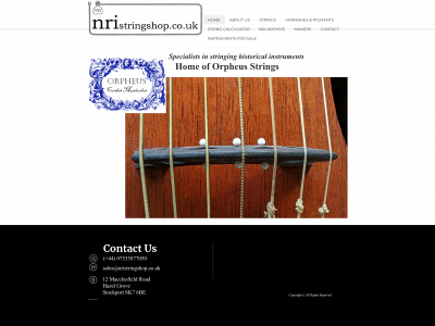 nristringshop.co.uk snapshot