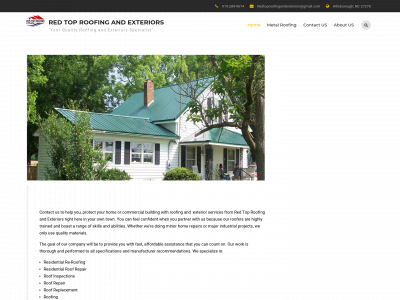 redtoproofingandexteriors.com snapshot