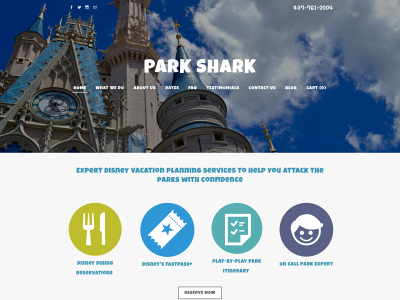 www.theparkshark.com snapshot