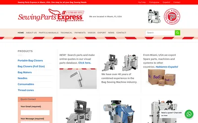 sewingpartsexpress.com snapshot