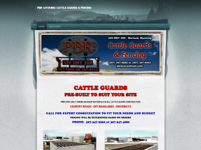 pbrwyomingcattleguards.com snapshot