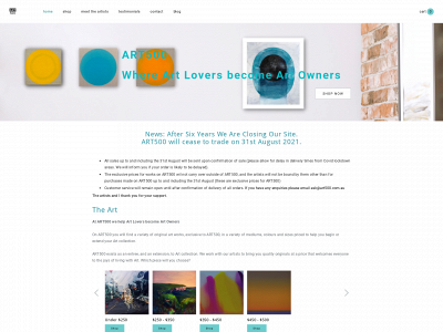 www.art500.com.au snapshot