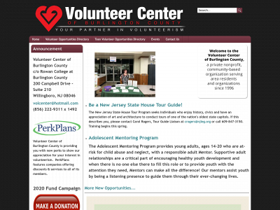 volunteercenterburlingtoncounty.org snapshot