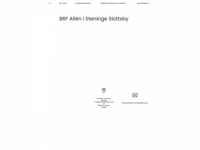 allenisteningeslottsby.se snapshot