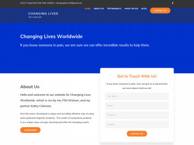 changinglivesworldwide.net snapshot