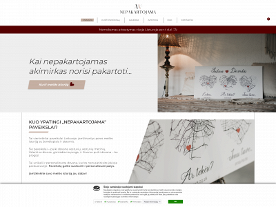 nepakartojama.lt snapshot