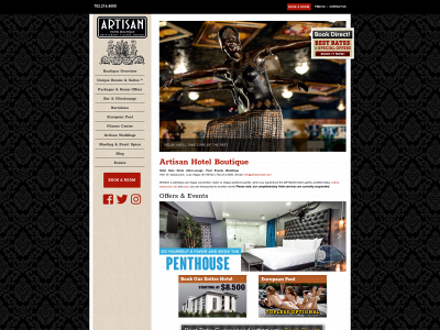 artisanhotel.com snapshot
