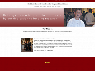 johndimitriheartfoundation.org snapshot