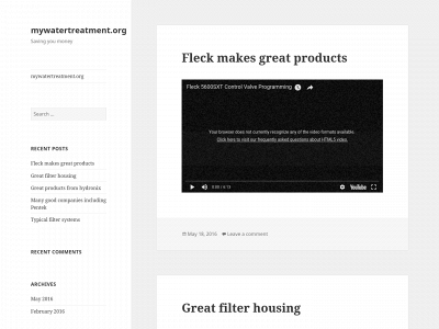 mywatertreatment.org snapshot