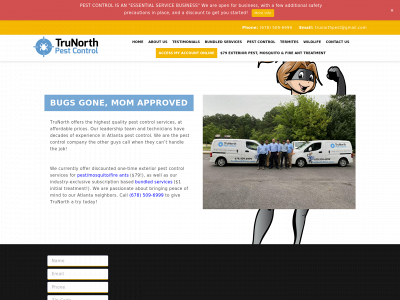 trunorthpest.com snapshot