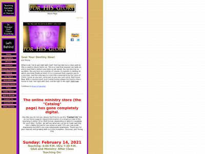 forhisglory.org snapshot
