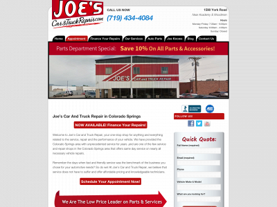 joescarandtruckrepair.com snapshot