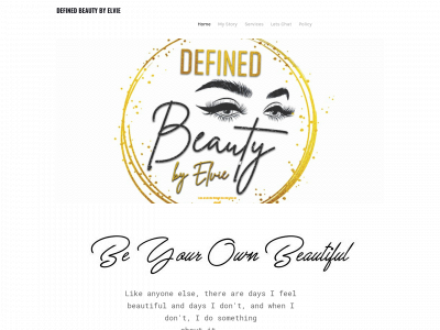 www.definedbeautybyelvie.com snapshot