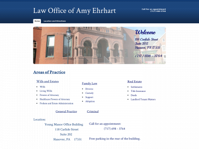 ehrhartlawyer.com snapshot